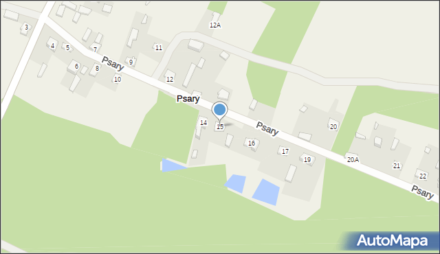Psary, Psary, 15, mapa Psary