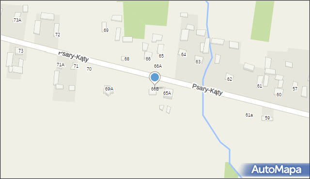 Psary-Kąty, Psary-Kąty, 66B, mapa Psary-Kąty