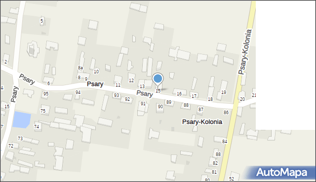 Psary-Kolonia, Psary-Kolonia, 15, mapa Psary-Kolonia