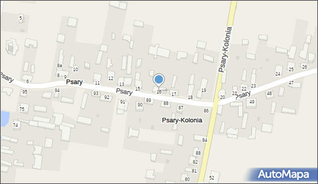 Psary-Kolonia, Psary-Kolonia, 16, mapa Psary-Kolonia