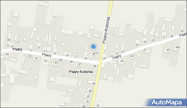 Psary-Kolonia, Psary-Kolonia, 19, mapa Psary-Kolonia