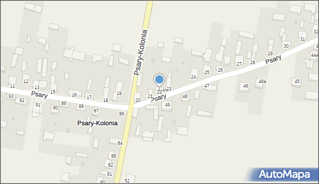 Psary-Kolonia, Psary-Kolonia, 22, mapa Psary-Kolonia