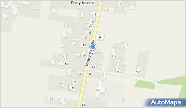 Psary-Kolonia, Psary-Kolonia, 53, mapa Psary-Kolonia