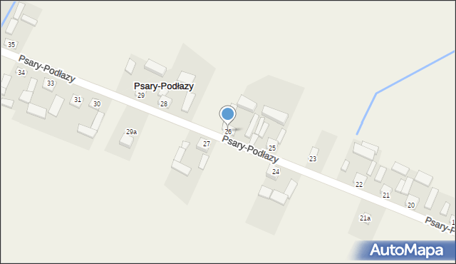 Psary-Podłazy, Psary-Podłazy, 26, mapa Psary-Podłazy