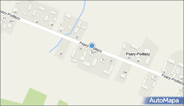 Psary-Podłazy, Psary-Podłazy, 33, mapa Psary-Podłazy