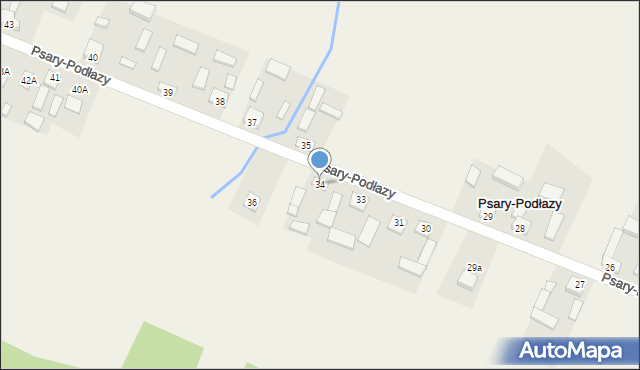 Psary-Podłazy, Psary-Podłazy, 34, mapa Psary-Podłazy