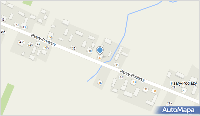 Psary-Podłazy, Psary-Podłazy, 37, mapa Psary-Podłazy