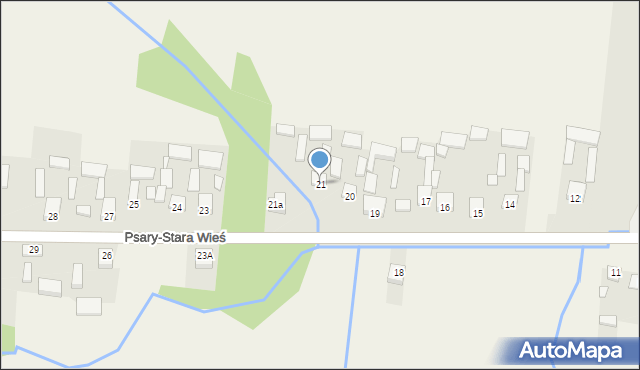 Psary-Stara Wieś, Psary-Stara Wieś, 21, mapa Psary-Stara Wieś