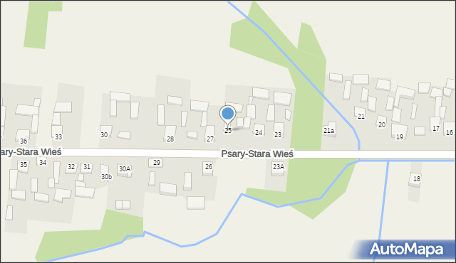 Psary-Stara Wieś, Psary-Stara Wieś, 25, mapa Psary-Stara Wieś