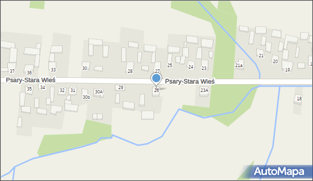 Psary-Stara Wieś, Psary-Stara Wieś, 26, mapa Psary-Stara Wieś