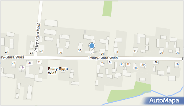 Psary-Stara Wieś, Psary-Stara Wieś, 37, mapa Psary-Stara Wieś