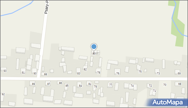 Psary-Stara Wieś, Psary-Stara Wieś, 80, mapa Psary-Stara Wieś