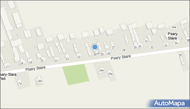 Psary Stare, Psary Stare, 24, mapa Psary Stare