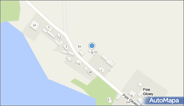 Psie Głowy, Psie Głowy, 5, mapa Psie Głowy