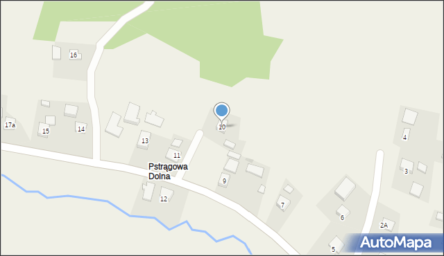 Pstrągowa, Pstrągowa, 10, mapa Pstrągowa