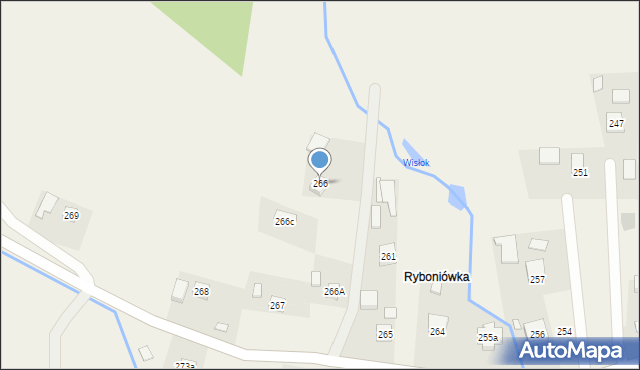 Pstrągowa, Pstrągowa, 266, mapa Pstrągowa