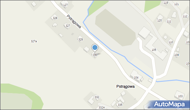 Pstrągowa, Pstrągowa, 330, mapa Pstrągowa