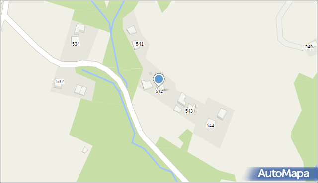Pstrągowa, Pstrągowa, 542, mapa Pstrągowa
