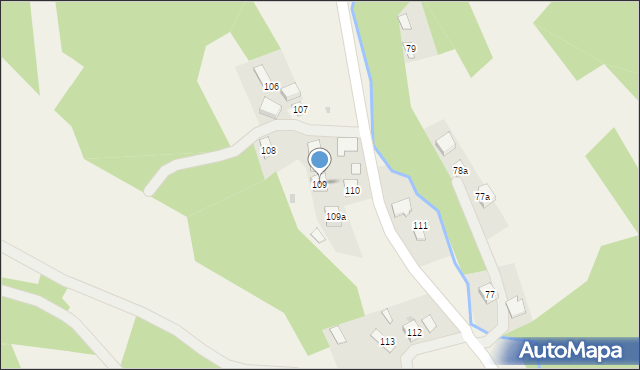 Pstrągówka, Pstrągówka, 109, mapa Pstrągówka