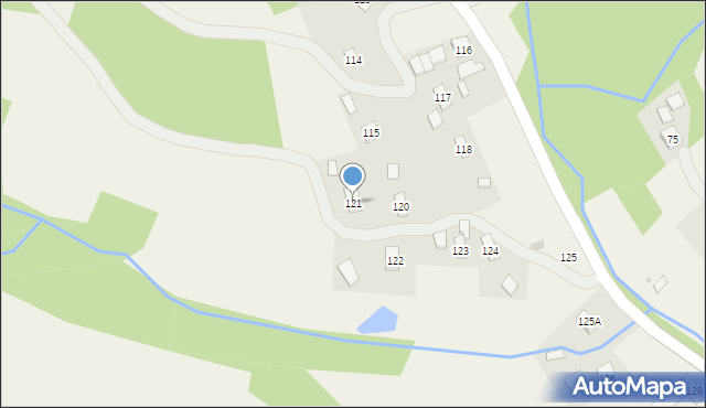 Pstrągówka, Pstrągówka, 121, mapa Pstrągówka