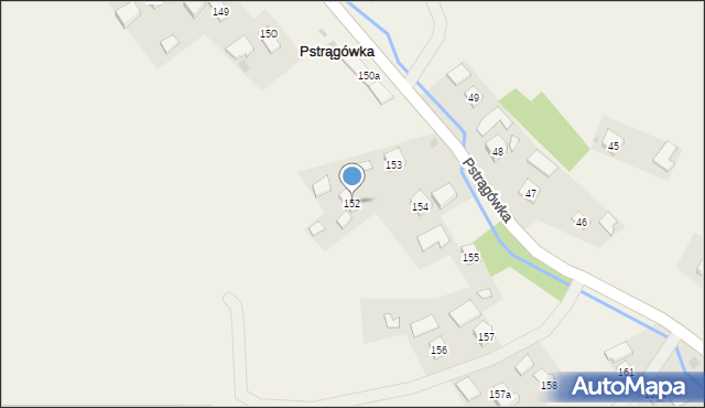 Pstrągówka, Pstrągówka, 152, mapa Pstrągówka