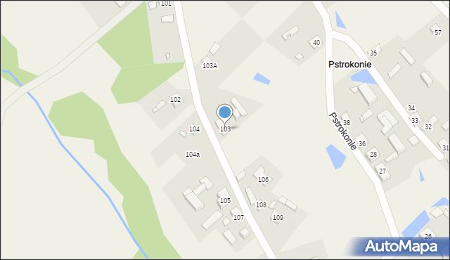 Pstrokonie, Pstrokonie, 103, mapa Pstrokonie