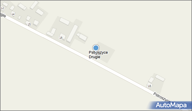 Pstroszyce Drugie, Pstroszyce Drugie, 17, mapa Pstroszyce Drugie