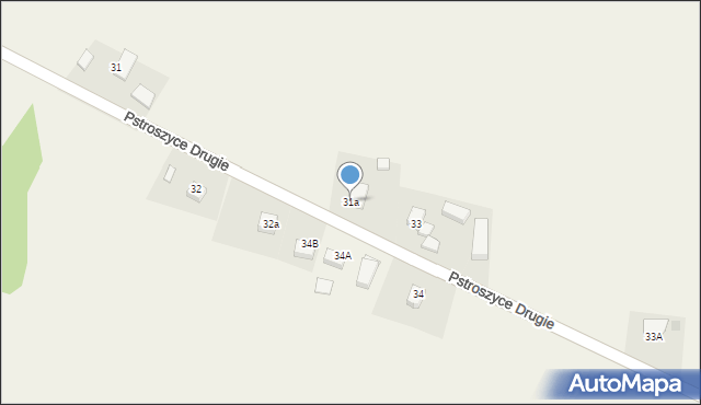 Pstroszyce Drugie, Pstroszyce Drugie, 31a, mapa Pstroszyce Drugie