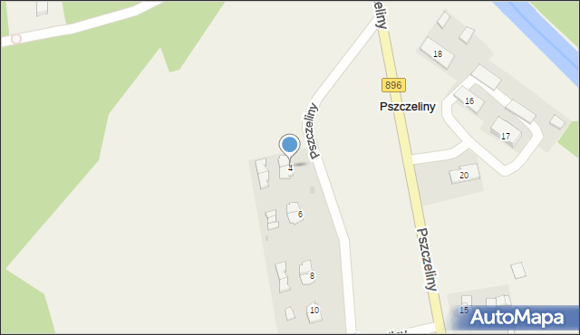 Pszczeliny, Pszczeliny, 4, mapa Pszczeliny