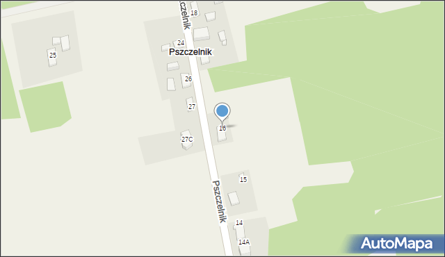 Pszczelnik, Pszczelnik, 16, mapa Pszczelnik