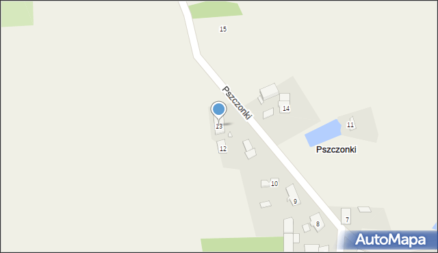 Pszczonki, Pszczonki, 13, mapa Pszczonki