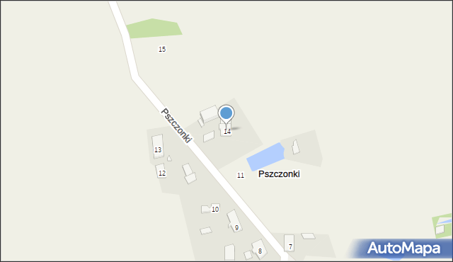 Pszczonki, Pszczonki, 14, mapa Pszczonki