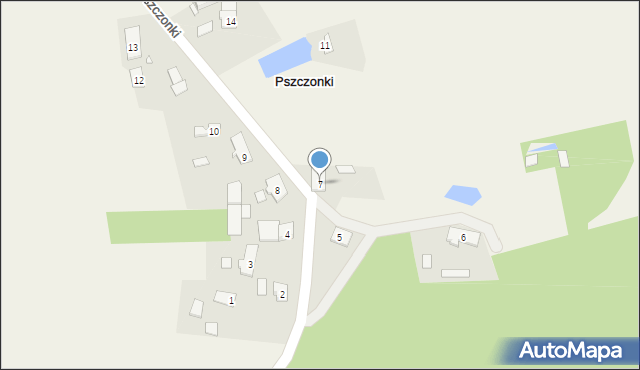 Pszczonki, Pszczonki, 7, mapa Pszczonki