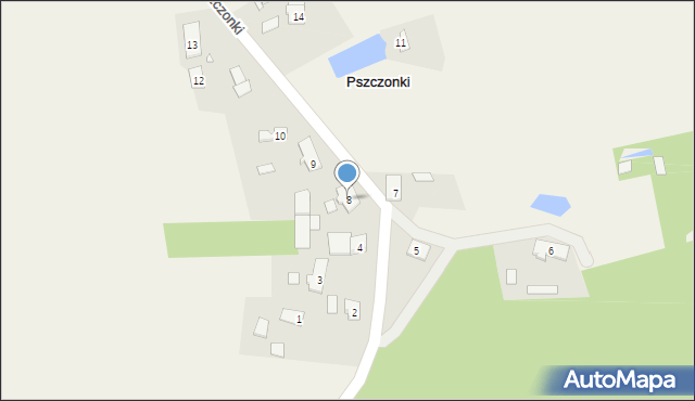 Pszczonki, Pszczonki, 8, mapa Pszczonki