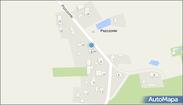 Pszczonki, Pszczonki, 9, mapa Pszczonki