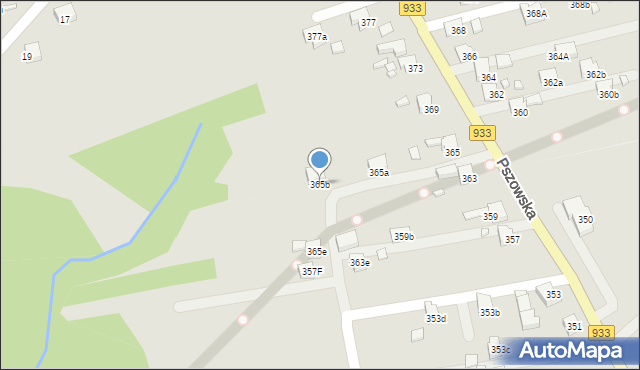 Pszów, Pszowska, 365b, mapa Pszów