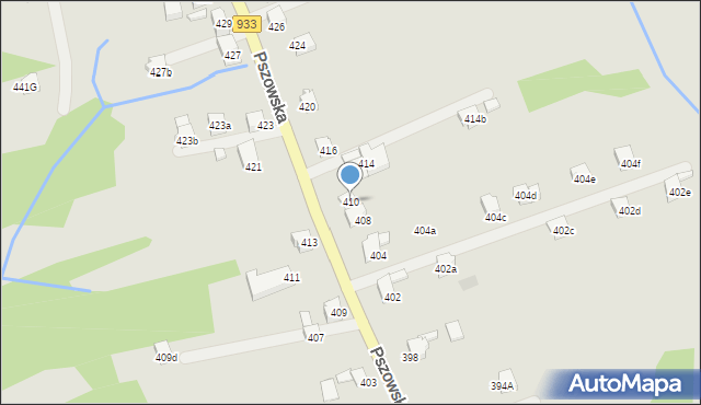 Pszów, Pszowska, 410, mapa Pszów