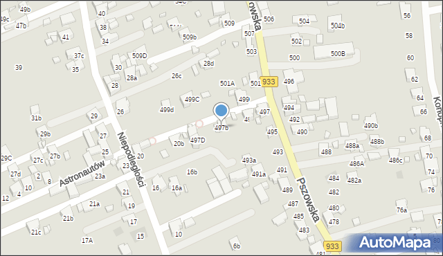 Pszów, Pszowska, 497b, mapa Pszów