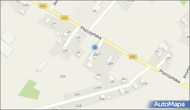 Radostowice, Pszczyńska, 224, mapa Radostowice