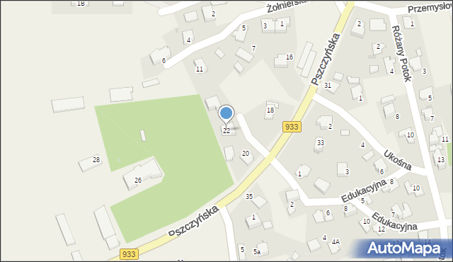 Rajsko, Pszczyńska, 22, mapa Rajsko