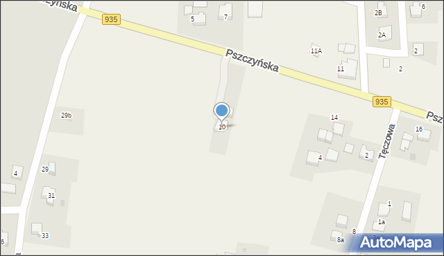 Rudziczka, Pszczyńska, 10, mapa Rudziczka