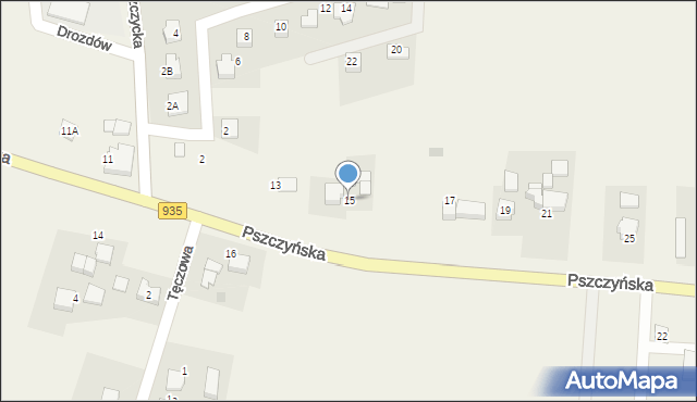 Rudziczka, Pszczyńska, 15, mapa Rudziczka