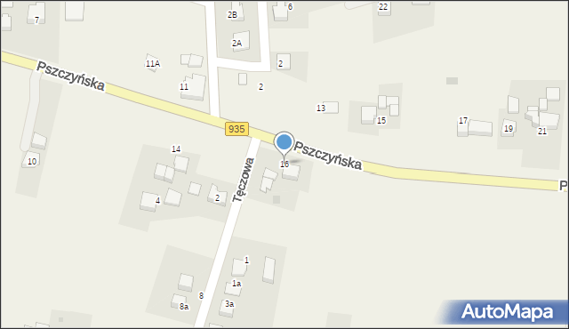 Rudziczka, Pszczyńska, 16, mapa Rudziczka