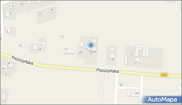 Rudziczka, Pszczyńska, 21, mapa Rudziczka