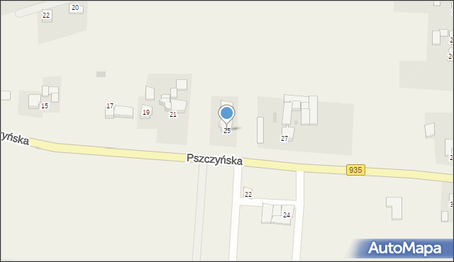 Rudziczka, Pszczyńska, 25, mapa Rudziczka