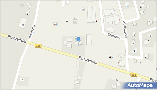 Rudziczka, Pszczyńska, 7, mapa Rudziczka