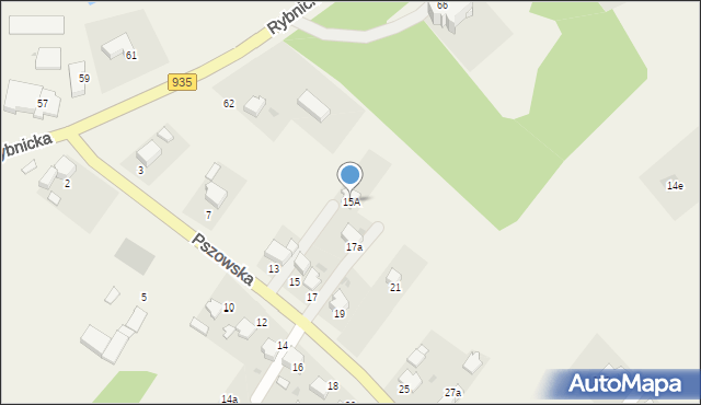 Rzuchów, Pszowska, 15A, mapa Rzuchów