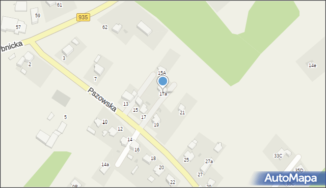 Rzuchów, Pszowska, 17a, mapa Rzuchów