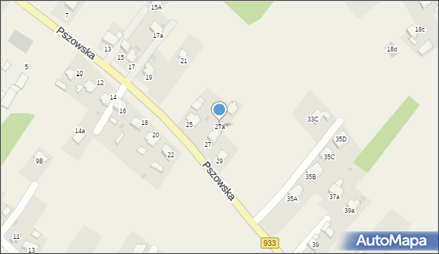 Rzuchów, Pszowska, 27a, mapa Rzuchów