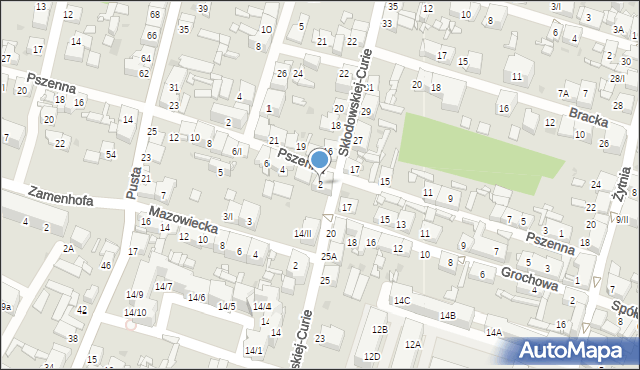 Sosnowiec, Pszenna, 2, mapa Sosnowca